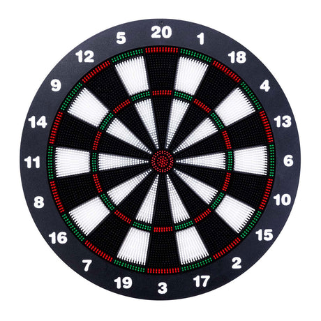 Longfield børnevenlig dartskive - ø 42 cm - inklusiv 2 sæt softip dart 18 gram - sikker dartskive til børn - børnesikkerhed -