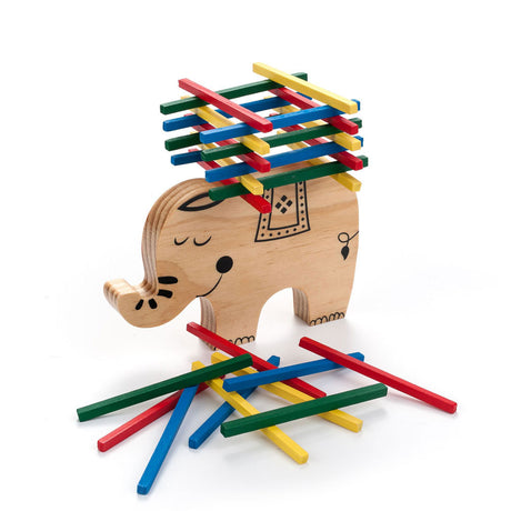 Træbalancespil elefant