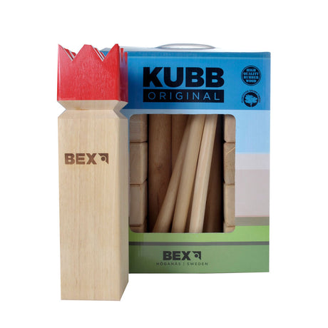 Bex kubb originalt gummitræ med rød konge