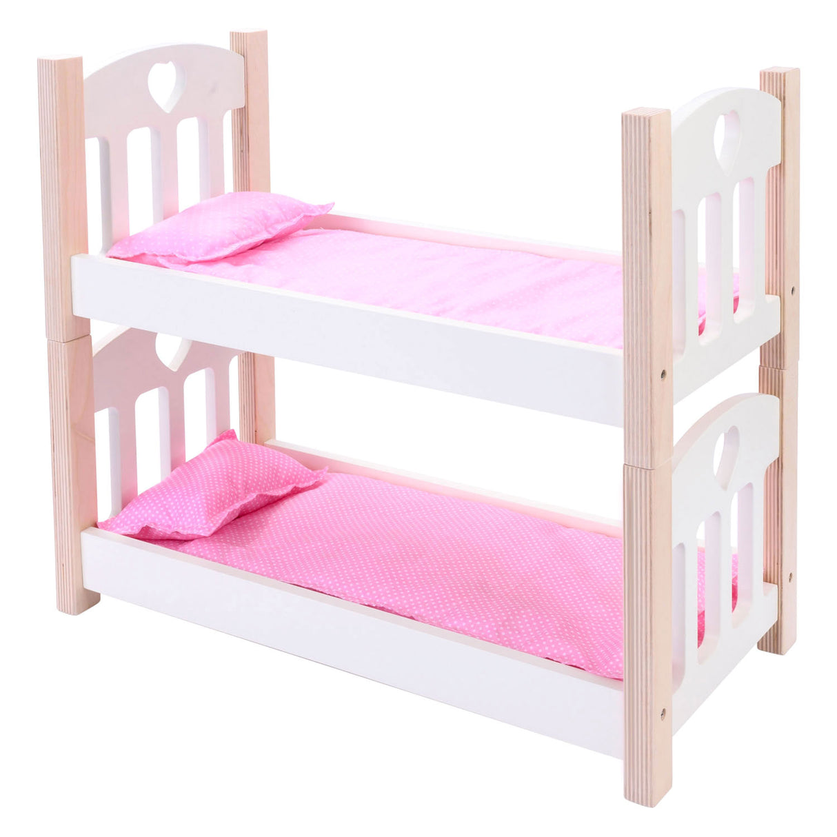 Dukker køjeseng pink hvid