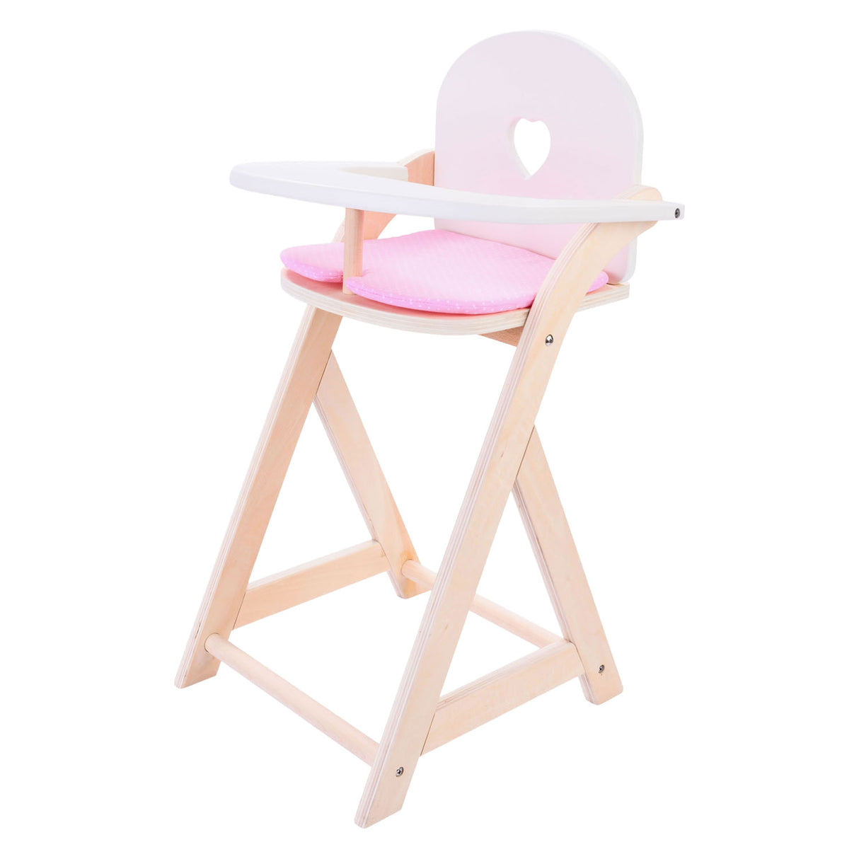 Dukkestol pink hvid