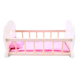 Longfield dukkeseng gyngevugge, pink hvid