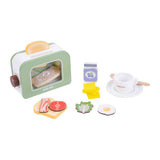 Brødrister i træ med timer