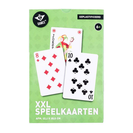 Longfield xxl playing cards 12.1 x 18.5 cm – plasticized paper card game (54 cards) – extra large card game for board games family game – angel heart
