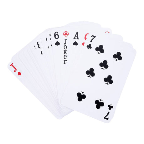Longfield xxl playing cards 12.1 x 18.5 cm – plasticized paper card game (54 cards) – extra large card game for board games family game – angel heart