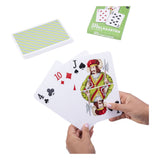 Longfield xxl playing cards 12.1 x 18.5 cm – plasticized paper card game (54 cards) – extra large card game for board games family game – angel heart