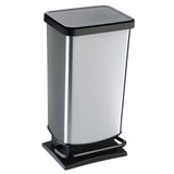 Rotho paso pedalspand 40l sølv metallic