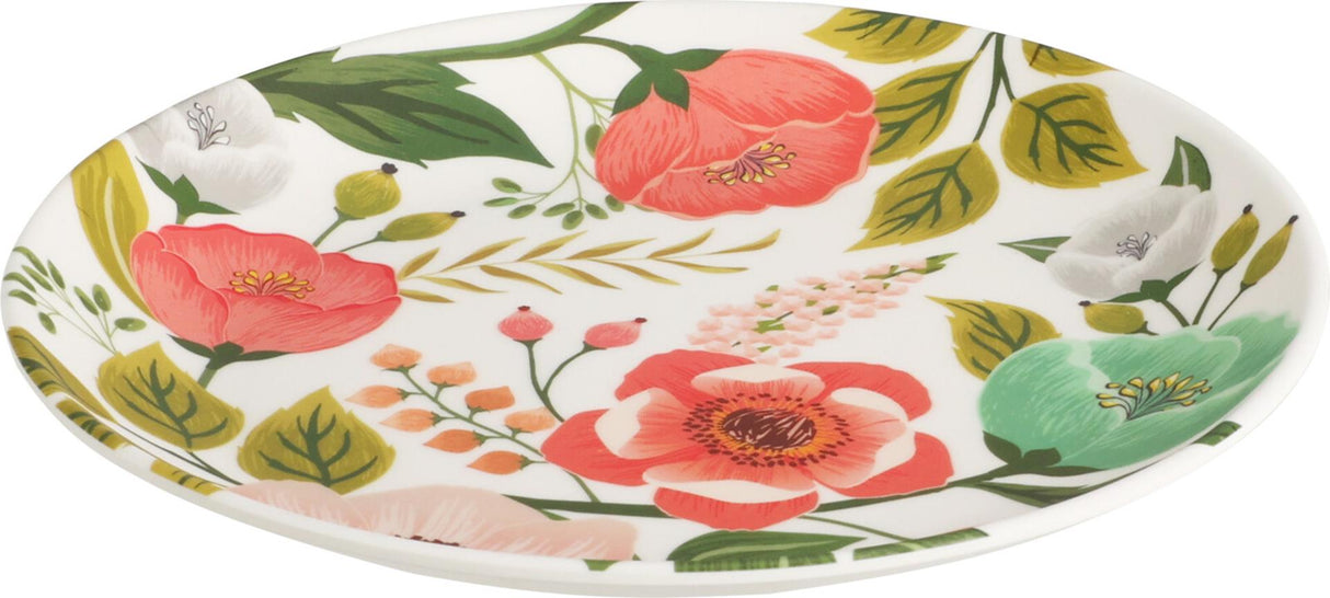 Cozydecor plate flat melamine flowers ø20cm