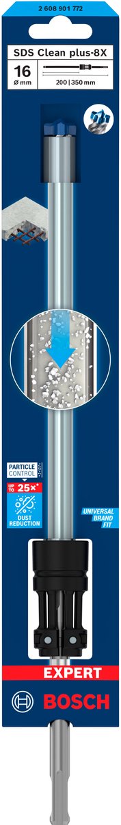 Bosch expert sds clean plus-8x borehammer 16 x 200 x 350
