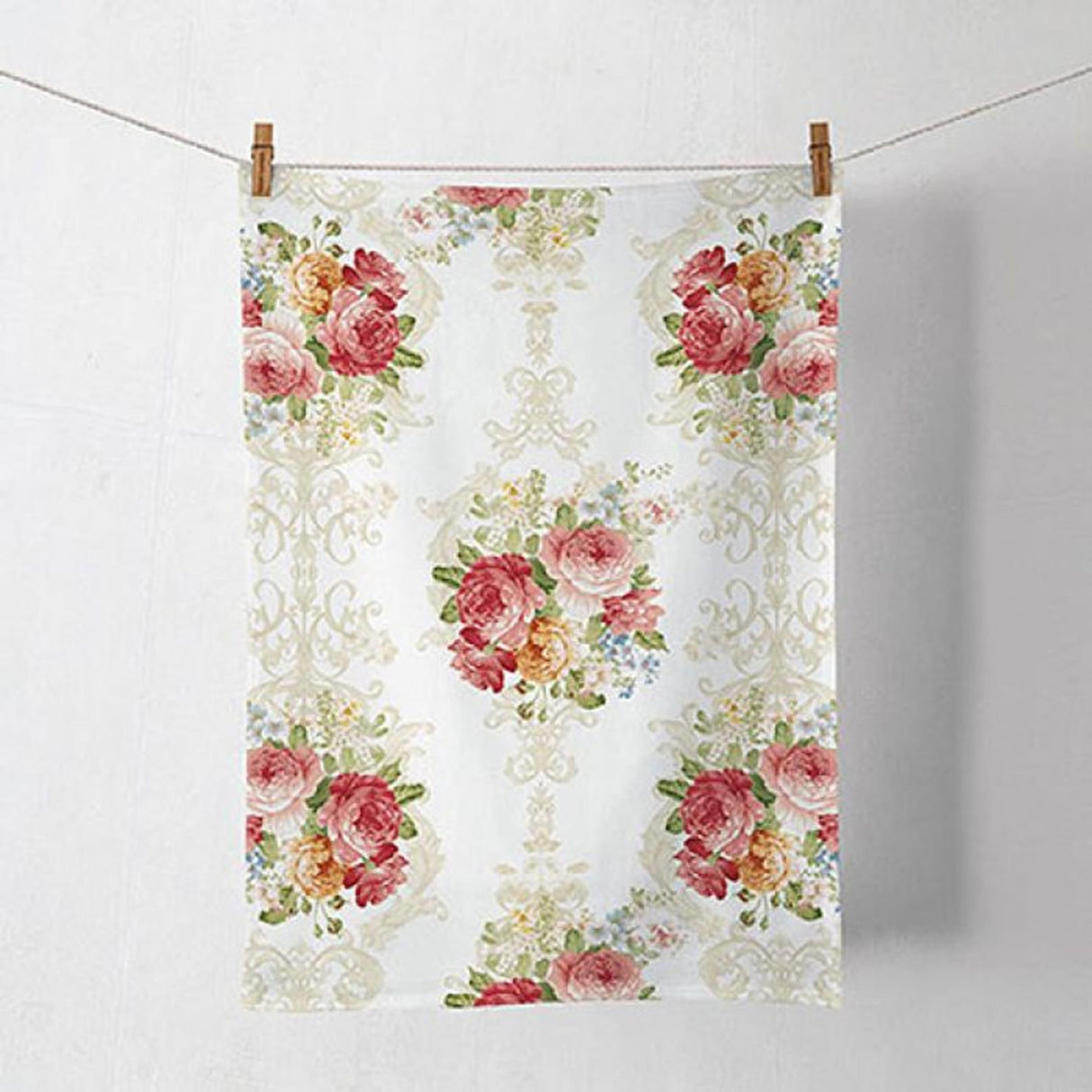 Ambiente køkkenhåndklæde sara creme 50x70cm 100% bomuld