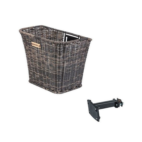 Basil Bremen Rattan Look FM - Cykelkurv - Første - inklusive Basil FM Stud korrekt - Brun