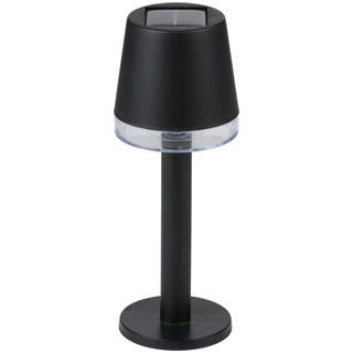 Umærket sans marque solar bordlampe - LED - justerbar - sort