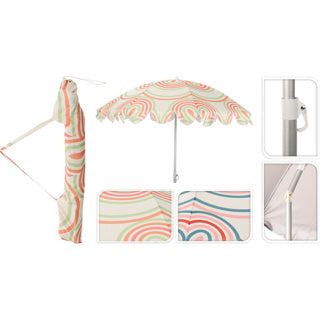 Strandparasol 160 cm 2 assorteret