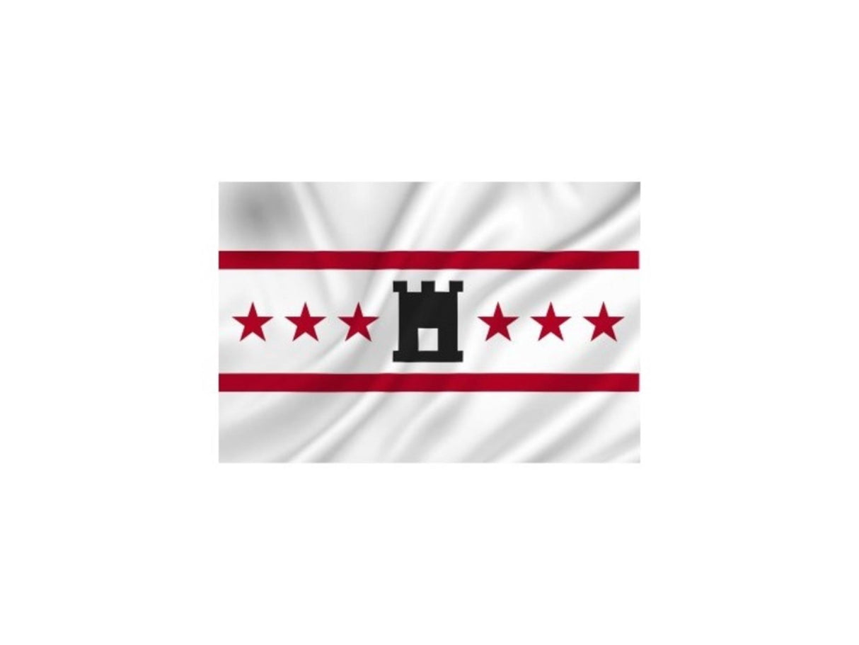 Dokkumer flag centralflag Drenthe 150x 225 cm spundet poly