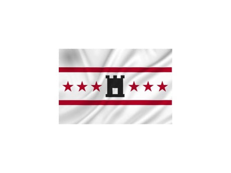 Dokkumer flag centralflag Drenthe 150x 225 cm spundet poly dvc