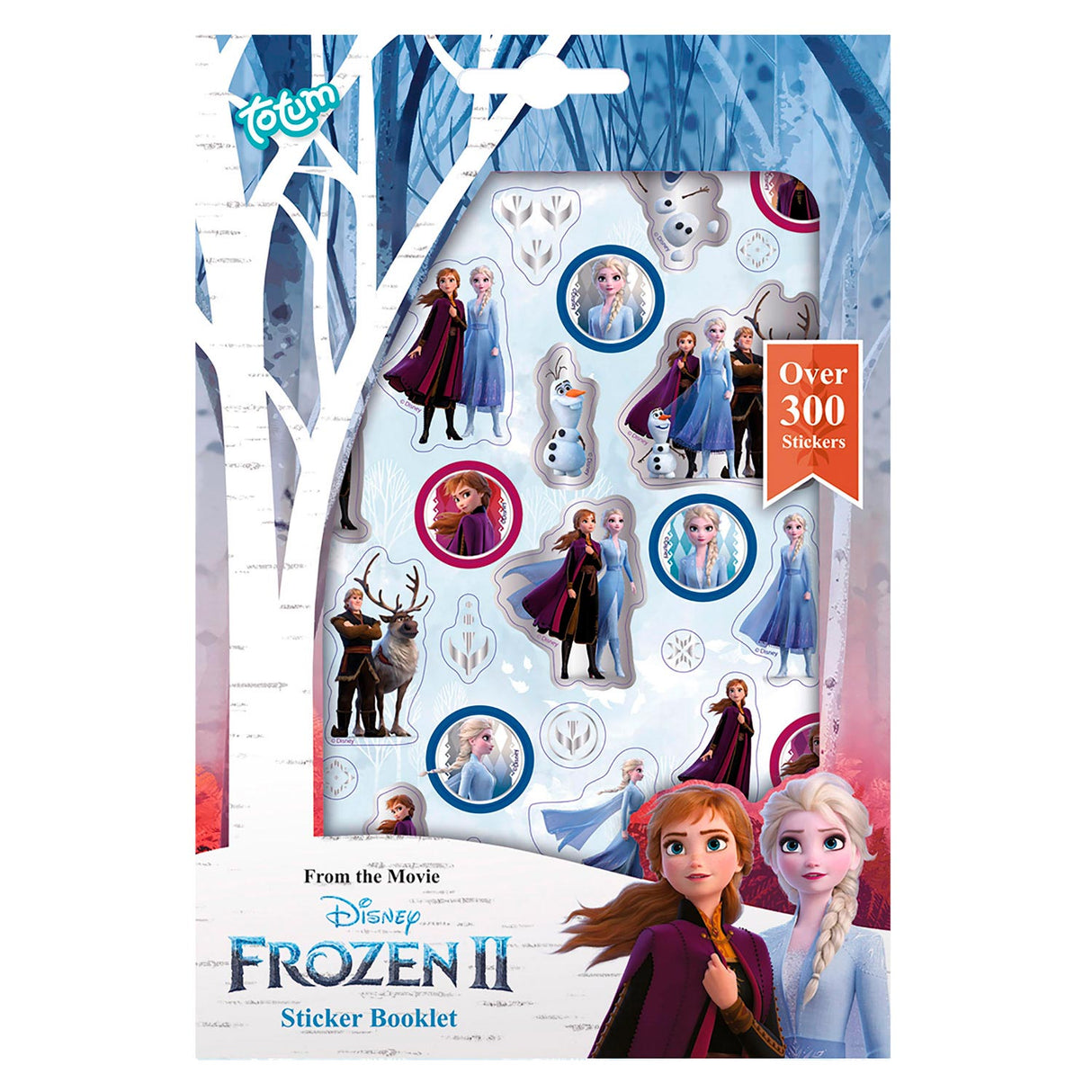 Totum disney frozen 2 - klistermærkeark, 4 stk.