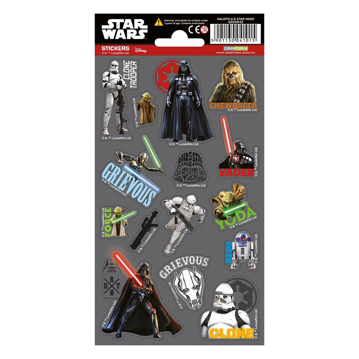 Totum klistermærkeark star wars