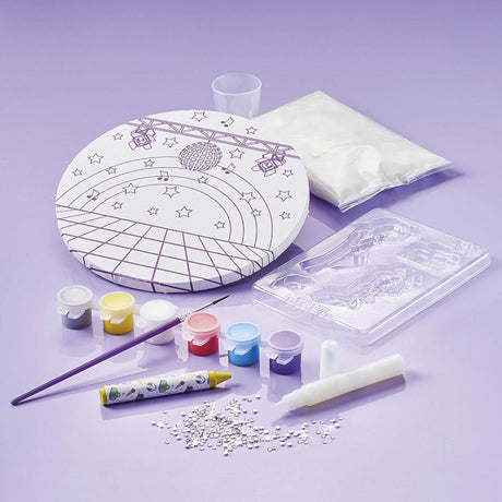 Totum craft case disco dans lærred maleri - legetøj piger - crafting med gips home deco