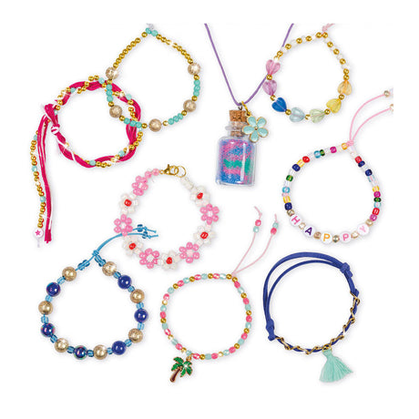 Totum XL armbåndssæt - Lav 50 armbånd 1700+ stykker - design shine glade armbånd modehåndværkssæt gavetips kreativt legetøj til piger fra 6 år