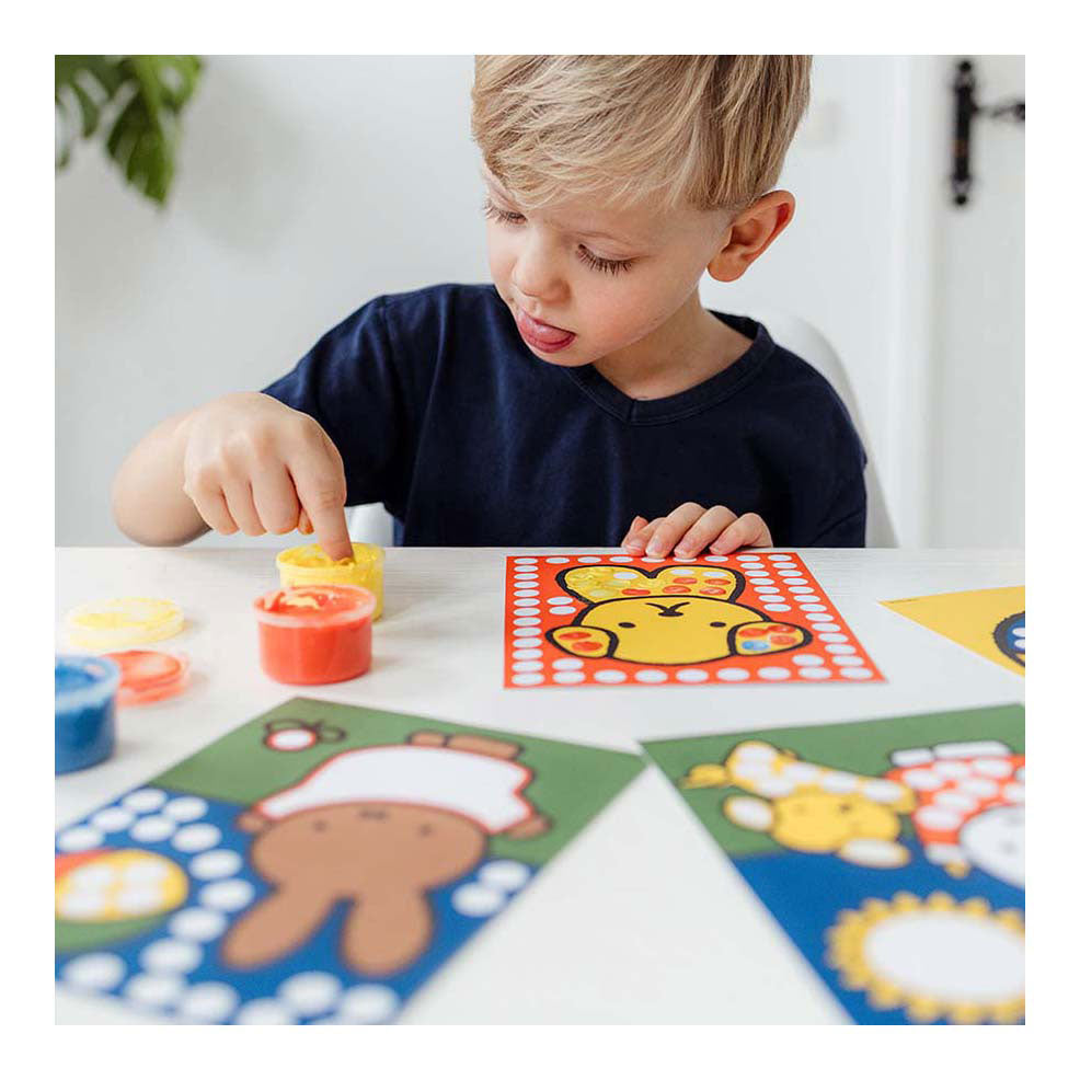 Bambolino Miffy kreativ med fingermaling - kreativ legetøjskunst junior småbørn førskolebørn - fra 2 år - gavetip junior