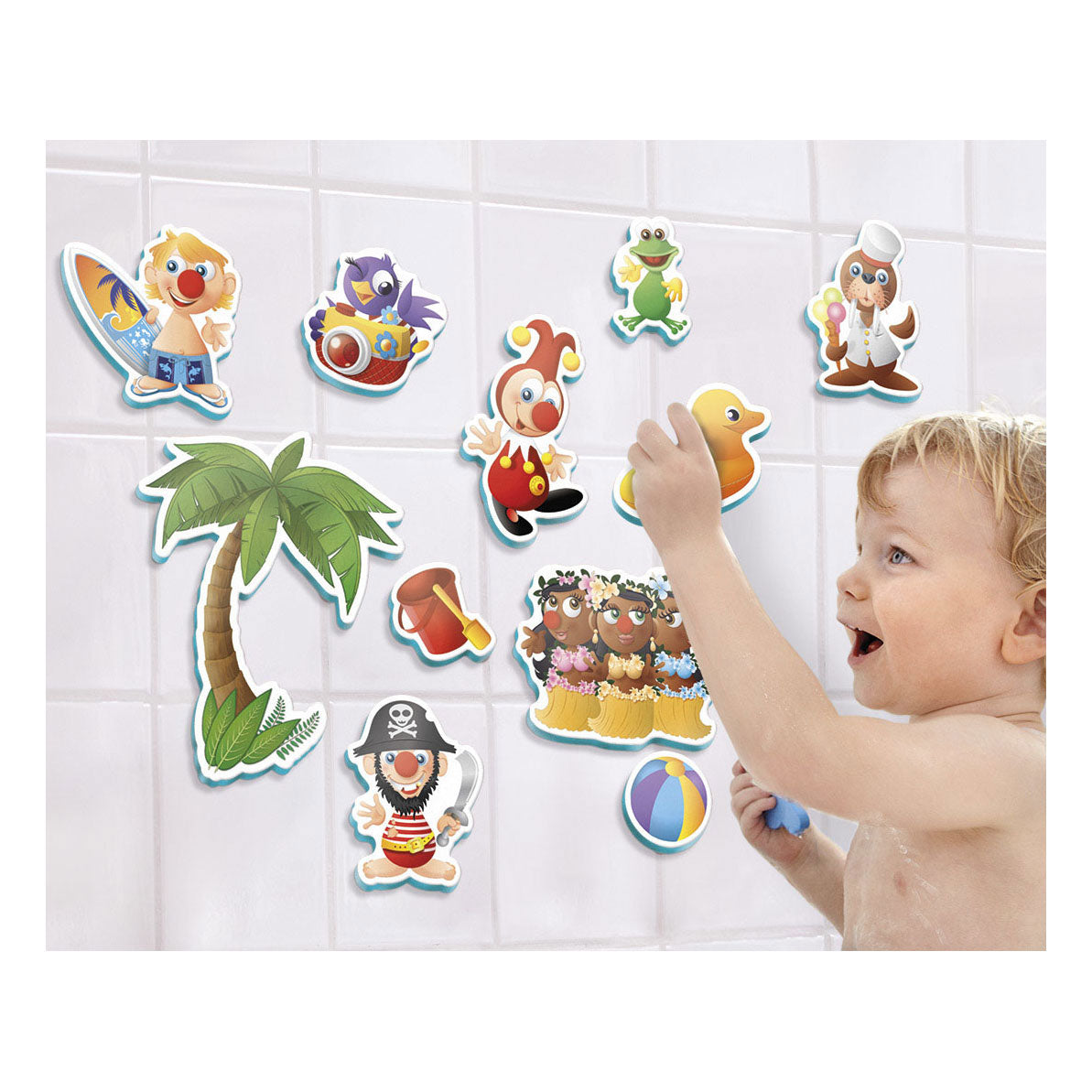 Bambolino Toys Bath Figures Jokie in Storage Net, 10 ..