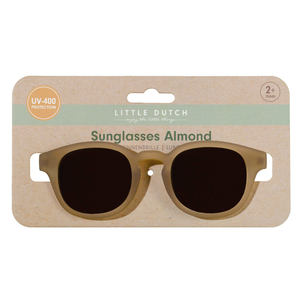 Lille hollandske børnesolbrille wayfarer mandel