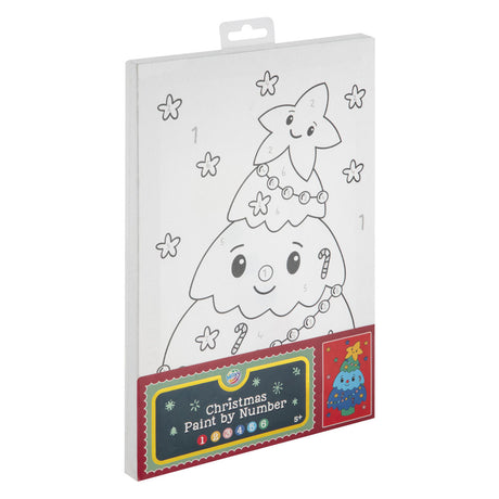 Creative craft group schilderen op nummer canvas kerstmis - 29,7x19,5cm