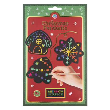 Creative craft group regenboog kraskunst kersthanger 8,5cm - 9st.