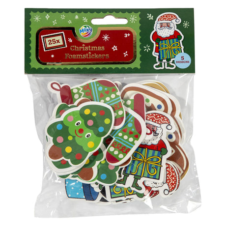 Creative craft group foam stickers kerstmis - 25st.