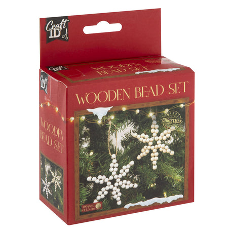 Creative craft group houten kralen kersthangers set kerstmis
