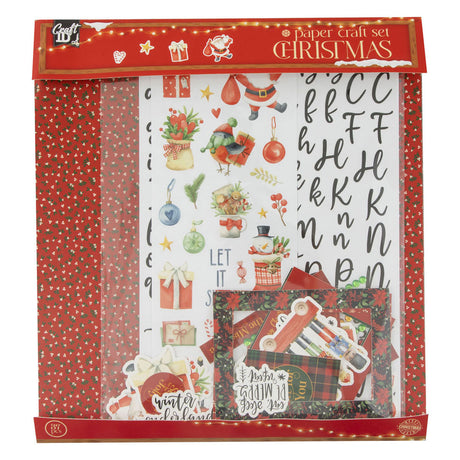 Creative craft group knutselen met papier set kerstmis - 37dlg.