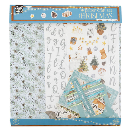 Creative craft group knutselen met papier set kerstmis - 37dlg.