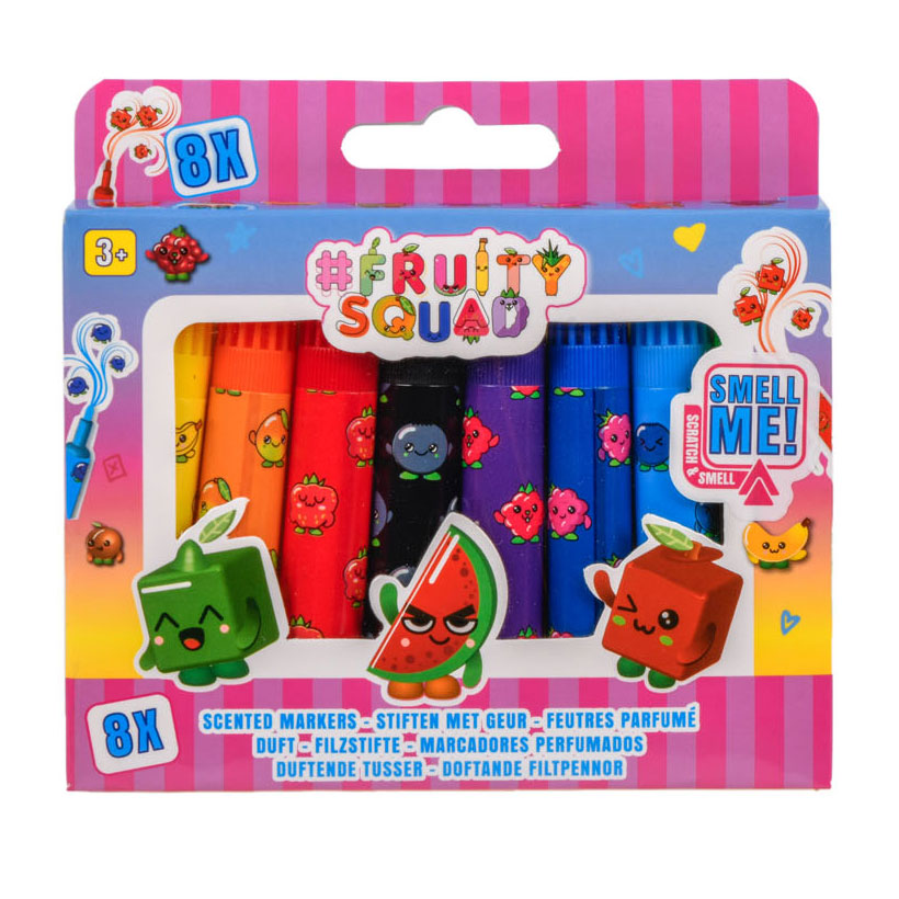 Canenco fruity squad markers med duft, 8stk