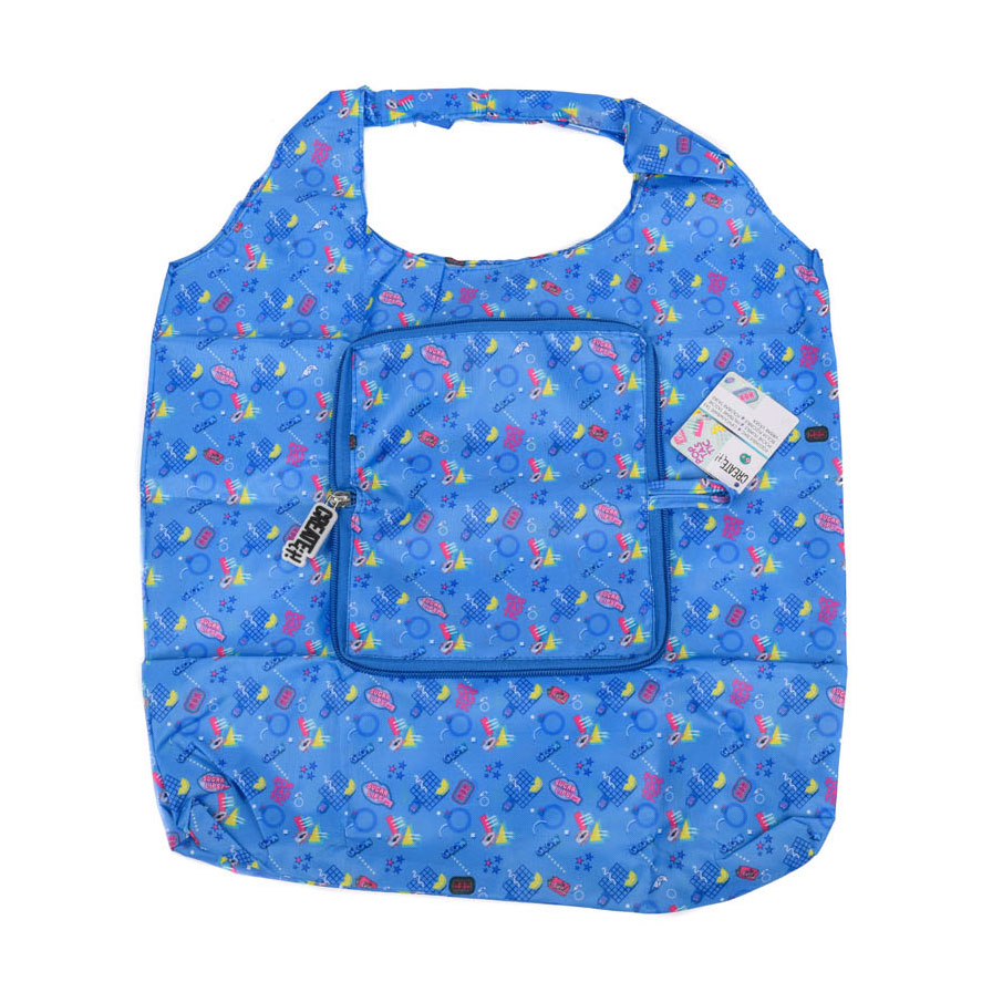 Opret det! poptastic foldbar shopper - blå