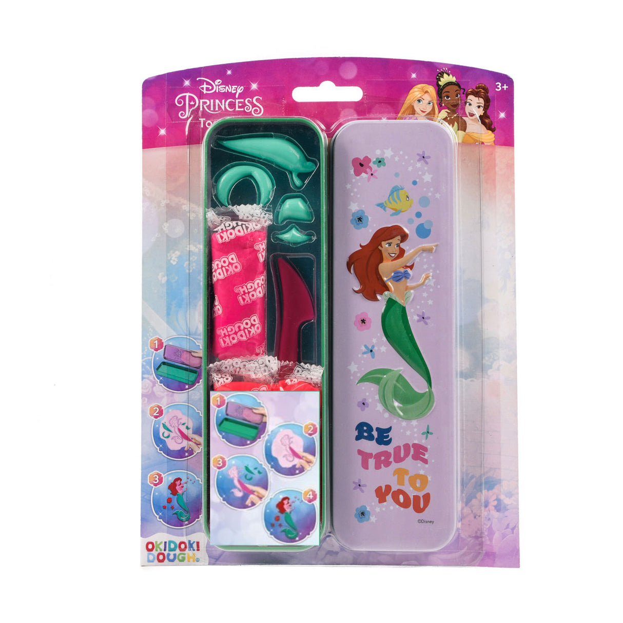 Canenco Disney Princess Okidoki leropbevaringsdåse 3D med tilbehør