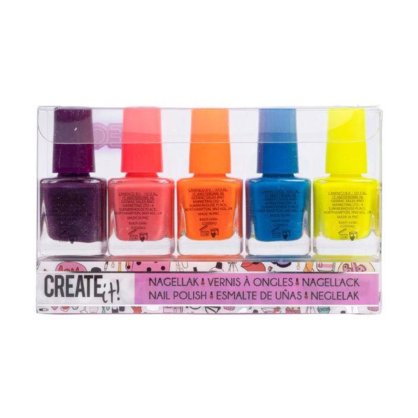 Opret det! beauty neglelak neon, 5 stk.