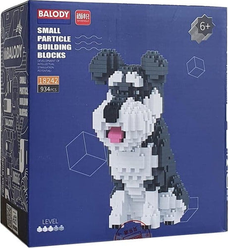 Balody schnauzer hund med nanoblokke mini lego byggeklodser 934 dele