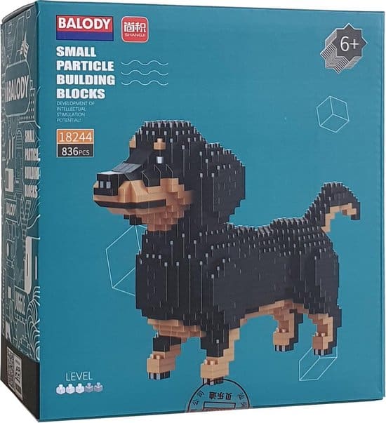 Balody gravhund med nanoklodser mini lego byggeklodser 836 dele