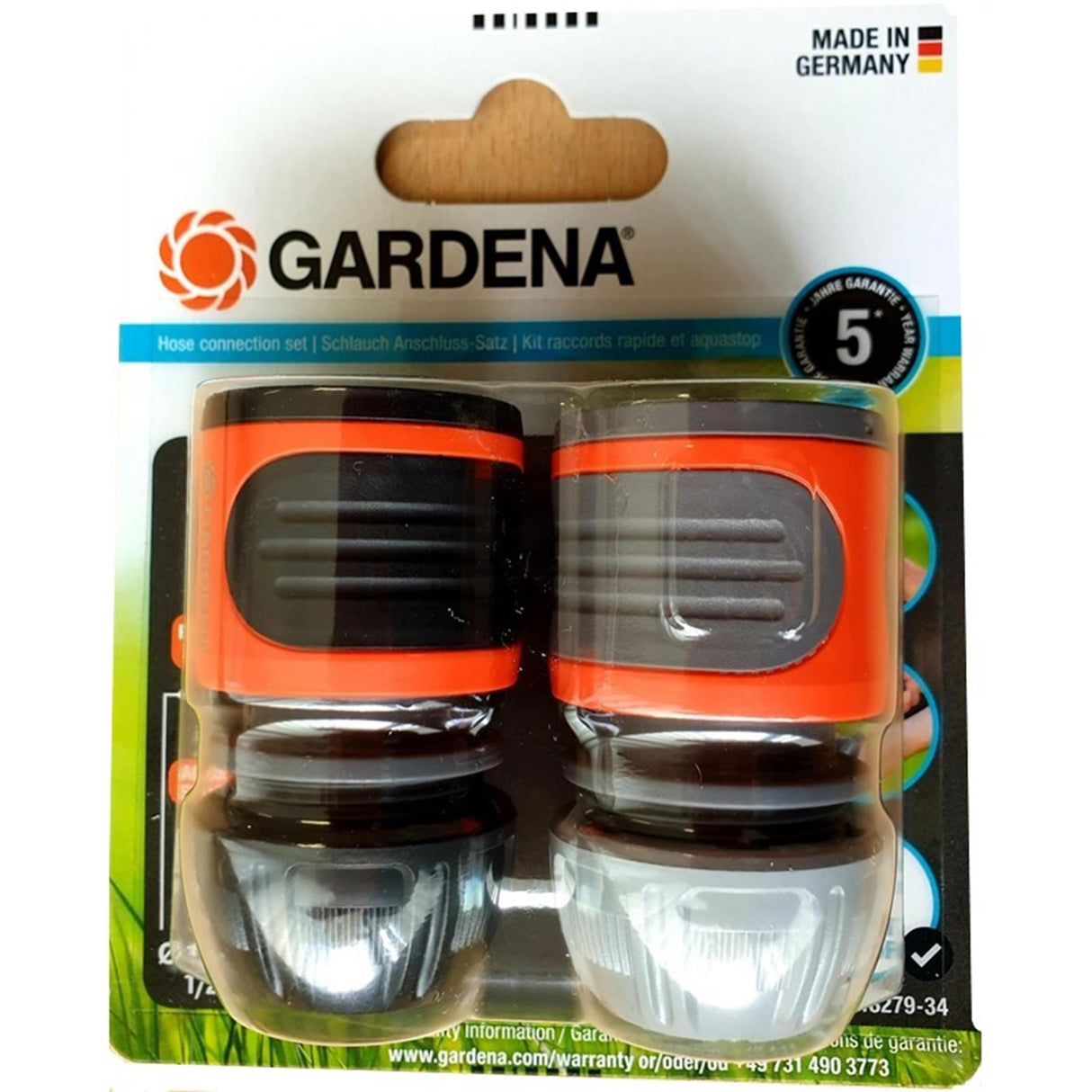 Gardena slangestik + vandstop 1 2 - 5 8