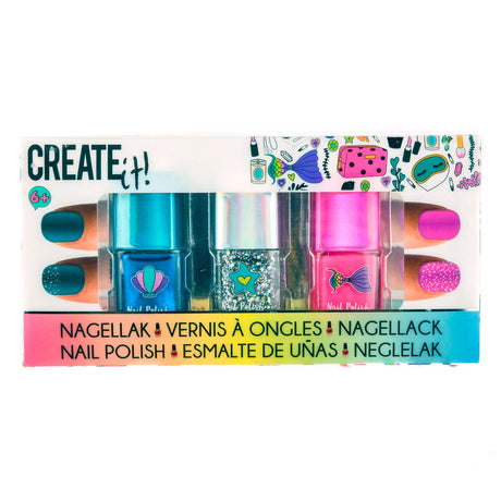 Opret det! beauty neglelak glitter, 3 stk.