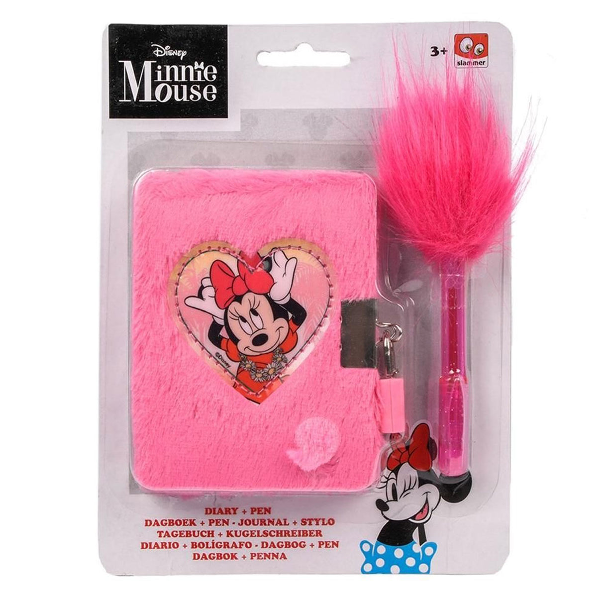 Slammer Minnie Diary Plush inkl. Pen