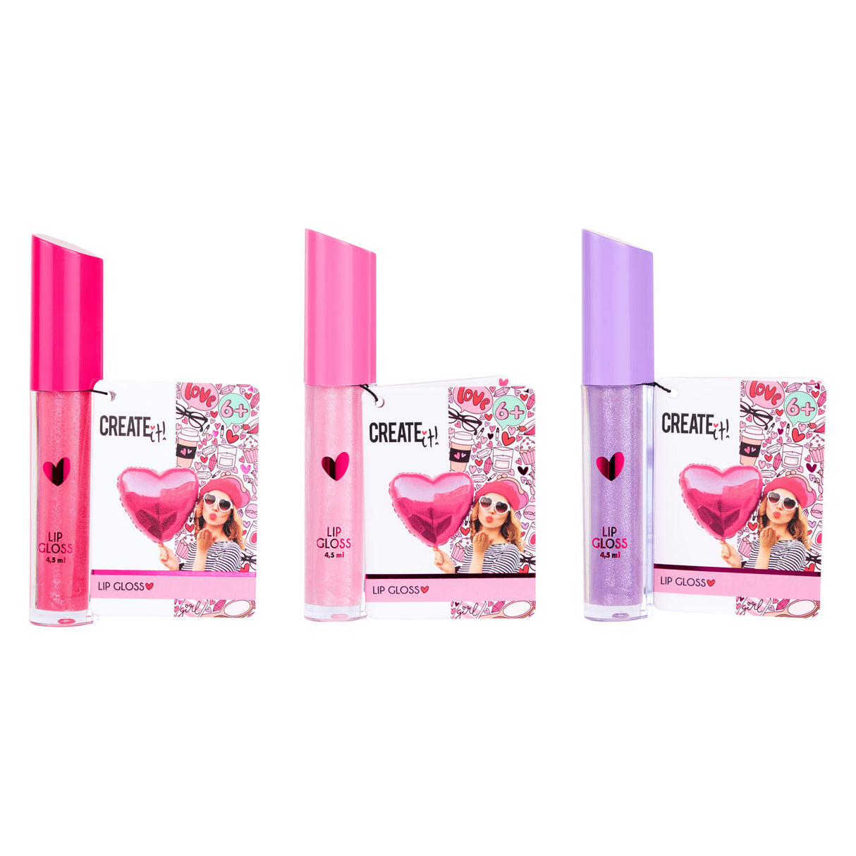 Opret det! hjerte lipgloss