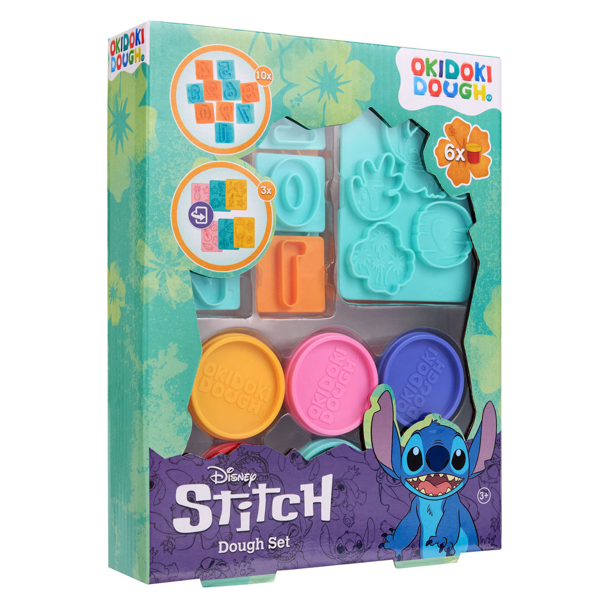 Canenco stitch lersæt med numre - 6 lerpotter