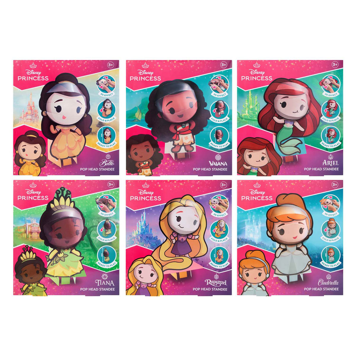 Canenco fold din egen Disney prinsesse 3D figur karton