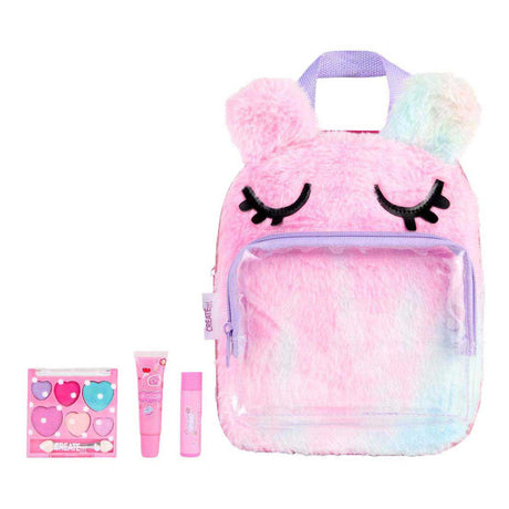 Umærket uden mærke skab det! make-up sæt i fluffy rygsæk