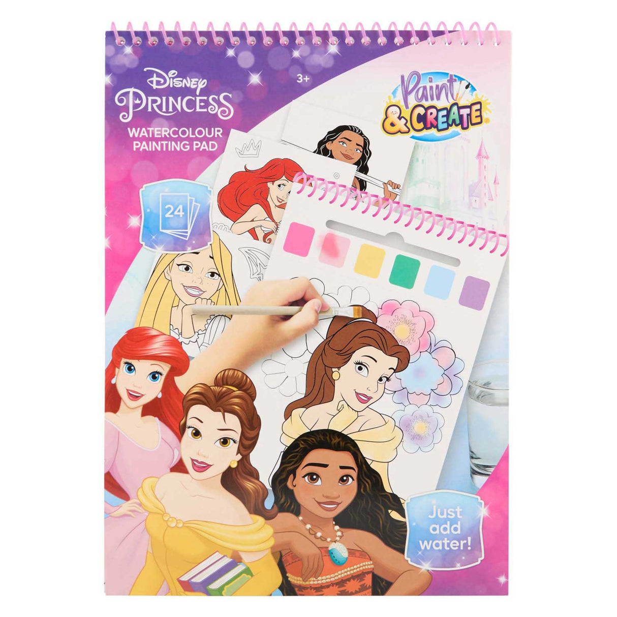 Canenco Disney Princess vandmalingssætbog - inkl. børste