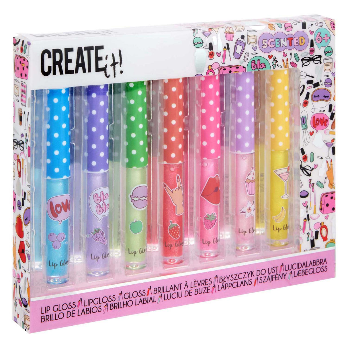 Canenco laver det! lipgloss duft glitter - 7 stk.