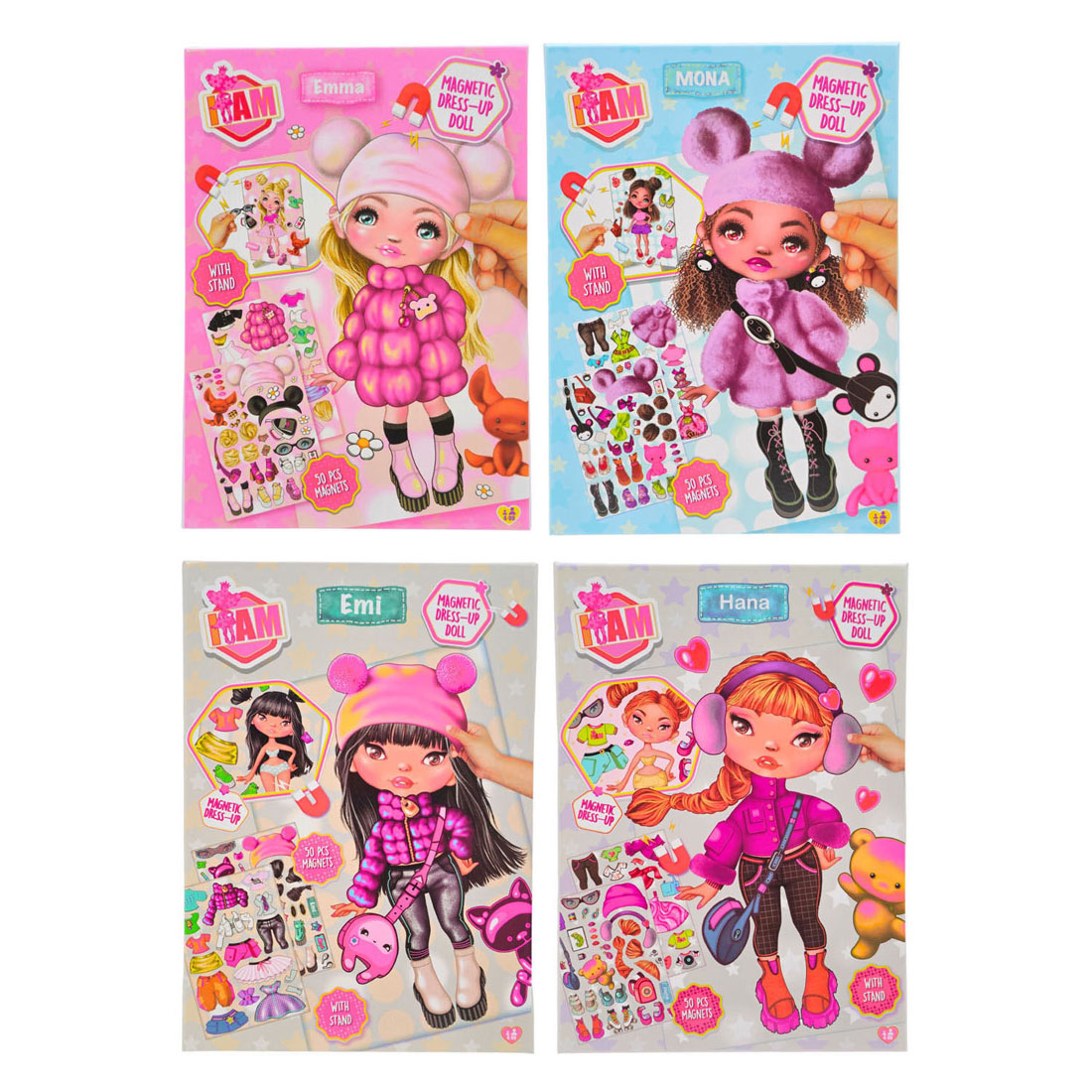 Canenco i am magnetic dress up doll - winter a5