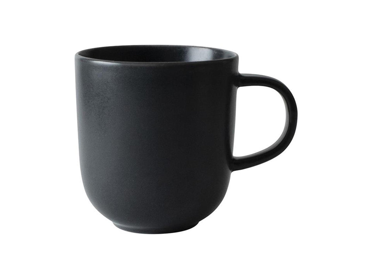 Hollandsk rose fløjls kop 390ml mat sort 4 stk porcelæn