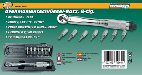 Brüder mannesmann momentnøgle 5-25 nm 1 4 (hobby) - 18314